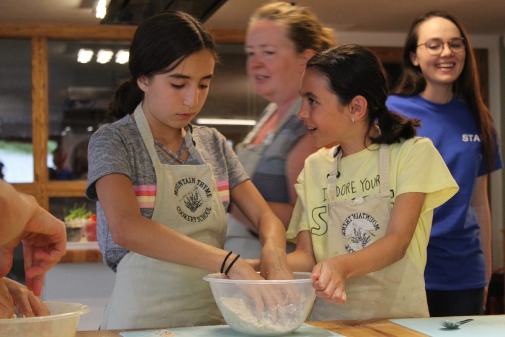 kids cooking class with Mountain Thyme
